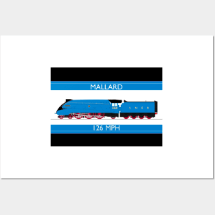 A4 (Mallard) Blue Livery LNER Posters and Art